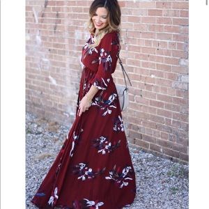 Beautiful Floral Full Length Dress
